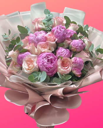 Elegancia Fiusha Premium - Peonias & rosas